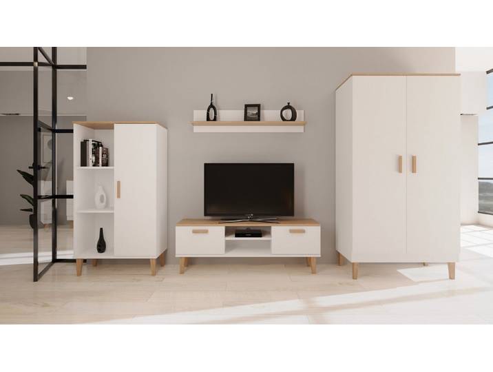 99rooms Wohnwand Verden, (Set (4-St), Wohnmöbel, Wohnzimmer-Set), Modern Design, mit viel Stauraum, Soft-Close Funktion