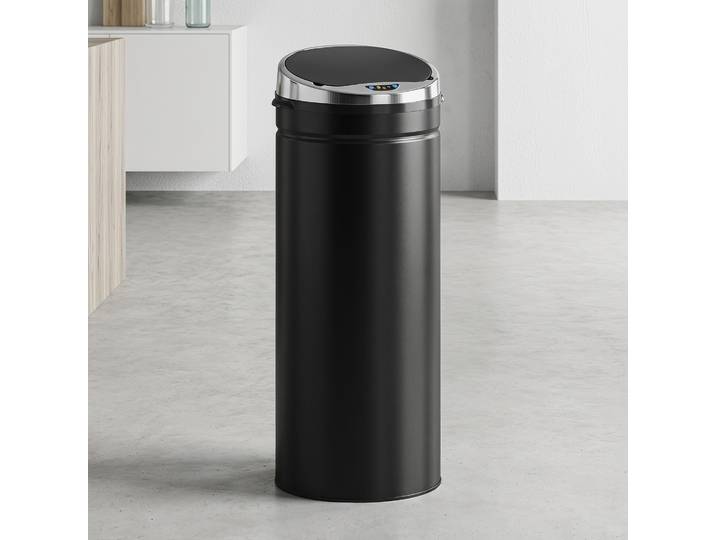 HOMCOM Poubelle Automatique 50L Inox Capteur Cuisine Salle à Manger