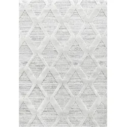 HOCHFLORTEPPICH TALFER, im Boho-Stil, Grau, 140 x 200 cm