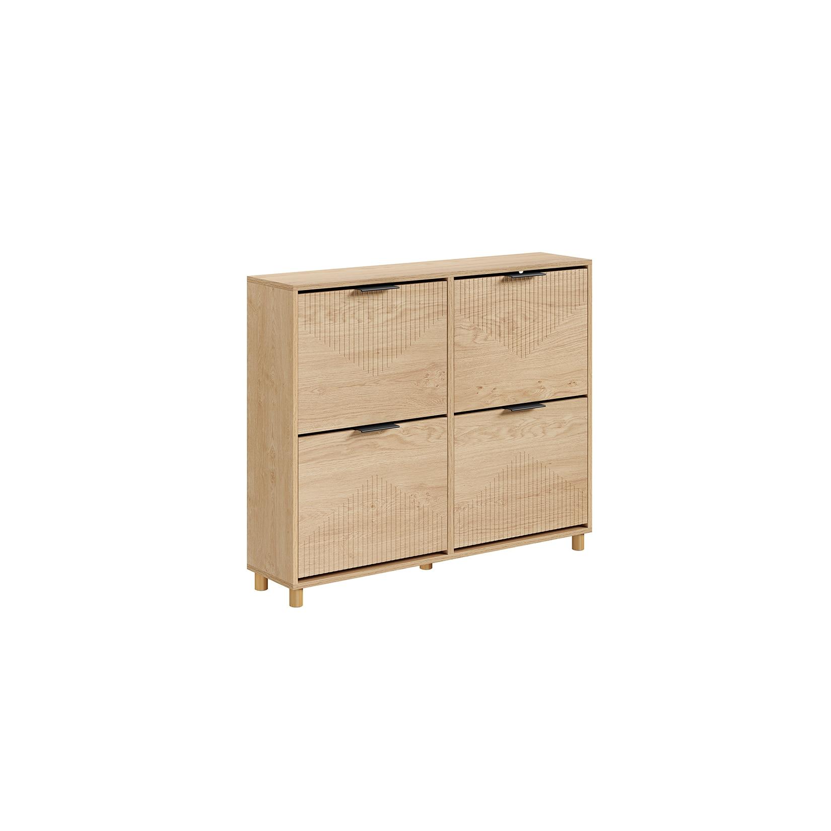 SoBuy Schuhschrank Hell Eiche 100x24x83cm Modern