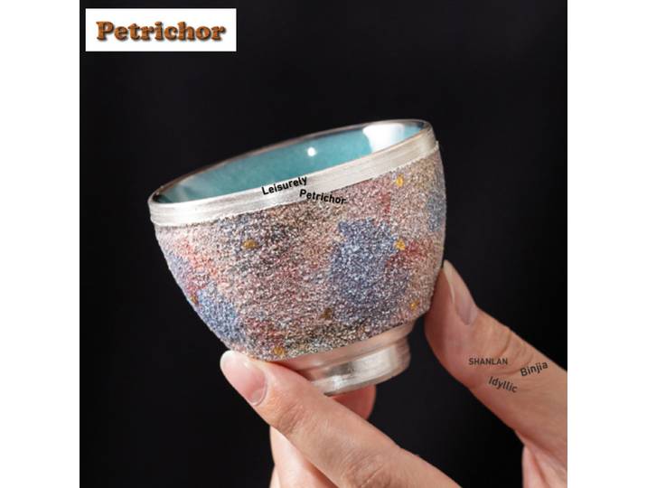 Tasse à thé glaçure arc-en-ciel Fambe au four de 80ml, bol à thé Zen, tasse mignonne, tasse d'odeur de dégustation de thé, tasses principales Jianzhan, fournitures de cérémonie du thé