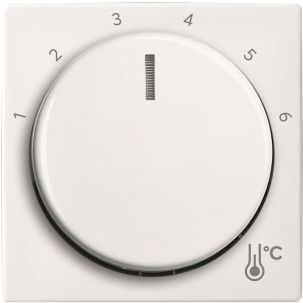 Busch-Jaeger Zentralscheibe für Raumtemperaturregler Drehknopf alpinweiß 2CKA001710A4193 1794 R-914, Busch-balance® SI, mit Aufdruck Skala 1-6