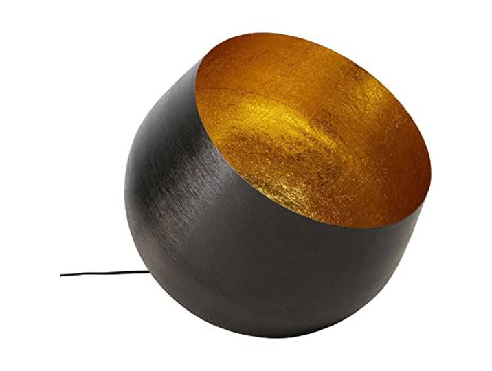 Kare Design Bodenleuchte Apollon Smooth, Schwarz, Ø50cm, Bodenstehleuchte, Bodenlampe, Lampe, Licht-Deko, Leuchtmittel nicht inklusiv