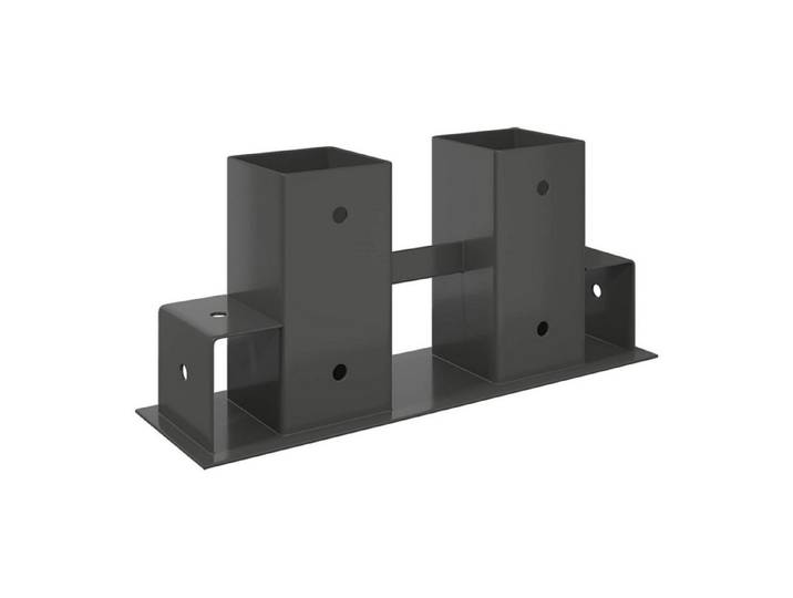 vidaXL Bodenanker Hilfsmittel für Holzstapel 12 Stk. Anthrazit 34 x 10 x 15 cm, (12-St)