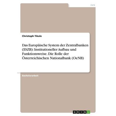 Das Europäische System der Zentralbanken (ESZB): Institutioneller Aufbau und Funktionsweise. Die Rolle der Österreichischen Nationalbank (OeNB),