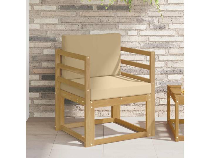 vidaXL Outdoor-Sofa Polyester Weiß und Beige