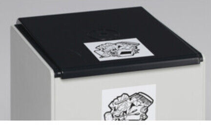 VAR Couvercle pour conteneur plastique 60 l anthracite (38106)