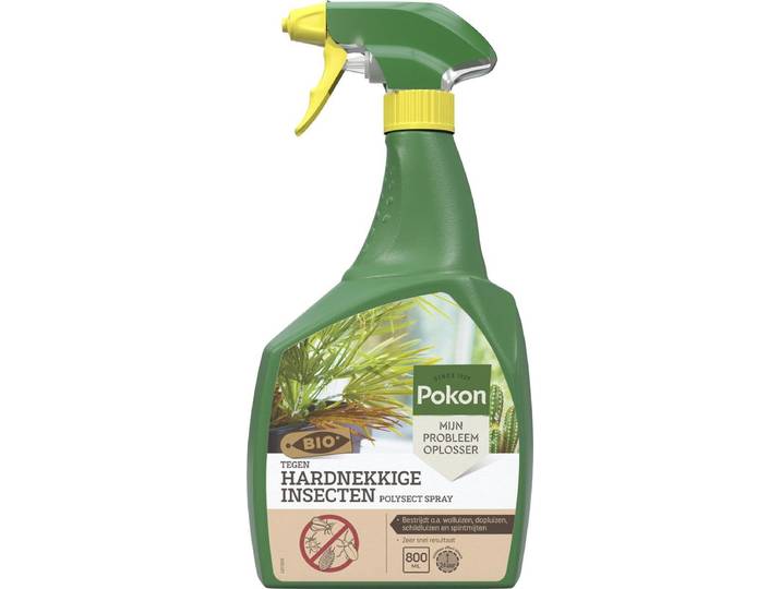 Pokon Bio - Tegen Hardnekkige Insecten Spray - 800ml - Zichtbaar effect binnen 24 uur - Bestrijdt wolluizen dopluizen schildluizen en spintmijten