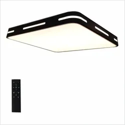Papuq LED-Deckenleuchte 40W mit einstellbarem Lichtton und dimmbar, mit Fernbedienung + APP, 40x40cm, Schwarz.