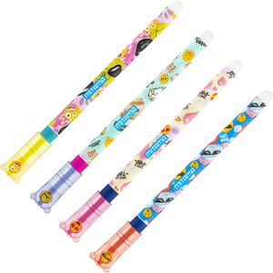 Mitama Gelschreiber spinny erasable pen, Crazy, radierbar, Strichbreite 0,7 mm, Schreibfarbe blau, rot, lila, 4 Stück