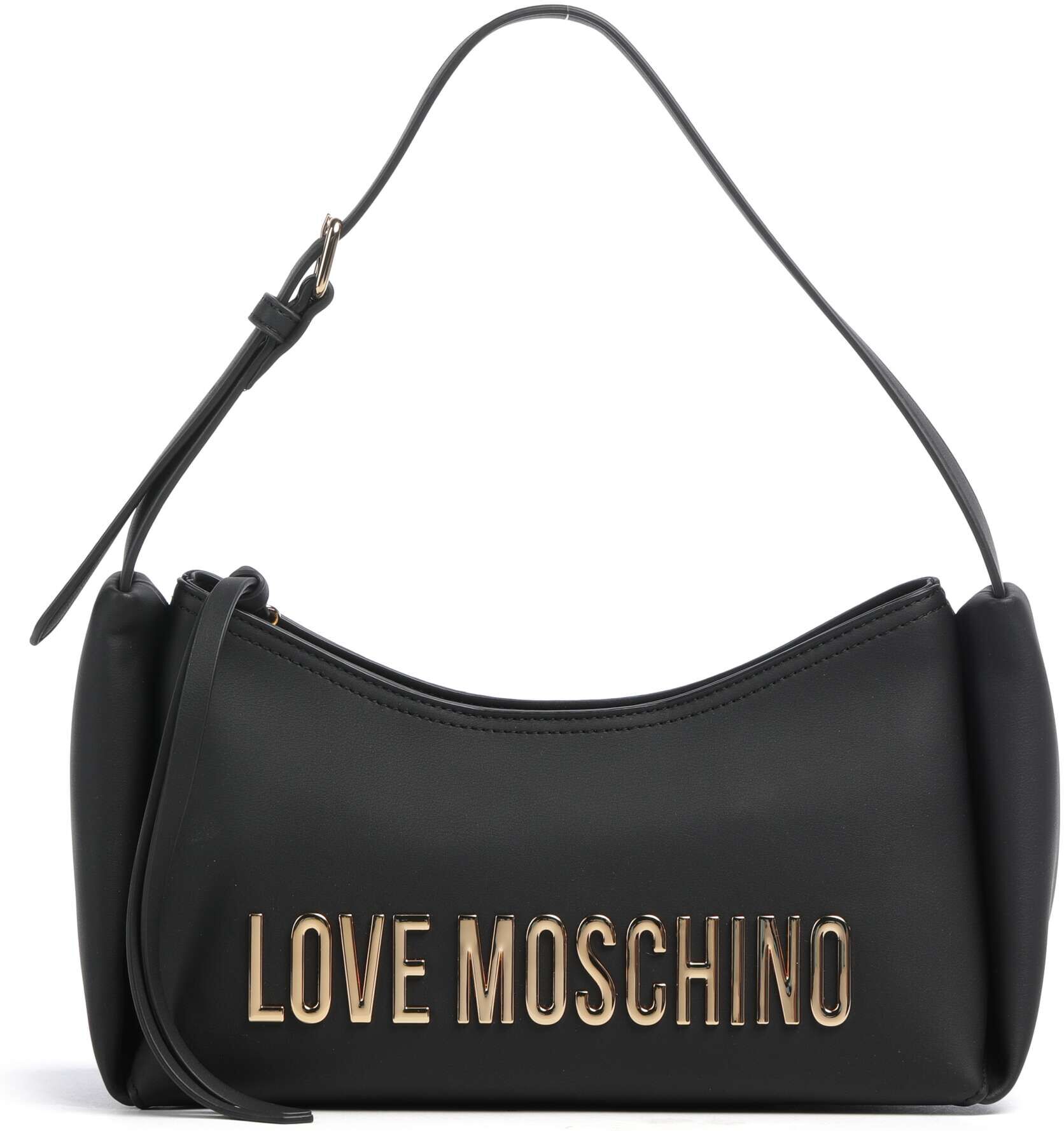 Love Moschino Bold Love Schultertasche aus Leder, schwarz