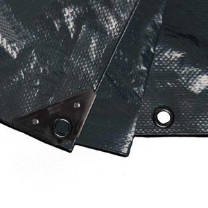 NOOR Abdeckplane Profi, anthrazit, 140g/m², UV-beständig, wasserdicht, 3 x 4m
