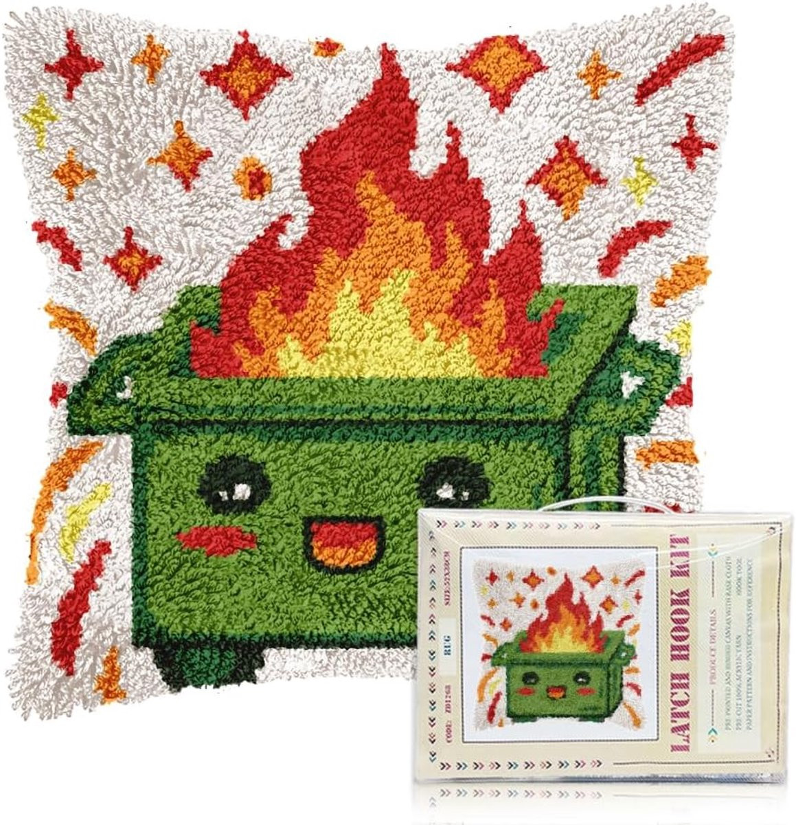 Klinkhaak Kussen Doe-het-zelf Kit Meerkleurig 43 x 43 cm