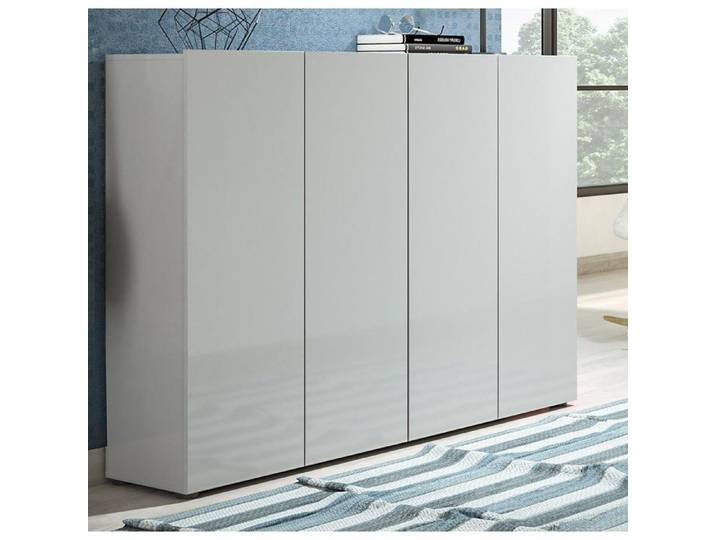 Étagère à Chaussures Abdul Dmora en Bois Mélaminé Gris 34x160x115h cm