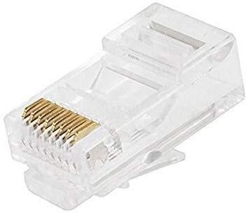 Mercodan COF-LAN RJ45 Modular Plug Cat5e, 50µ" Gold - Pack of 100