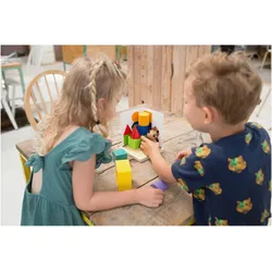 BS Toys Pandas Puzzle Holz - Formspiel (Deutsch, Englisch, Französisch, Italienisch)