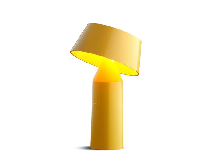 marset - Bicoca Akku LED Tischleuchte, H 22,5 x Ø 14 cm, gelb