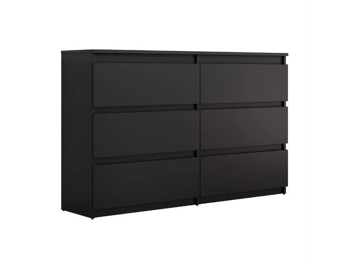 Moderne Kommode HANA M6, Schwarz matt 120cm