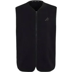 ADIDAS Herren Weste City Tech 3-Streifen Fleece-Weste, Größe S in Schwarz Schwarz