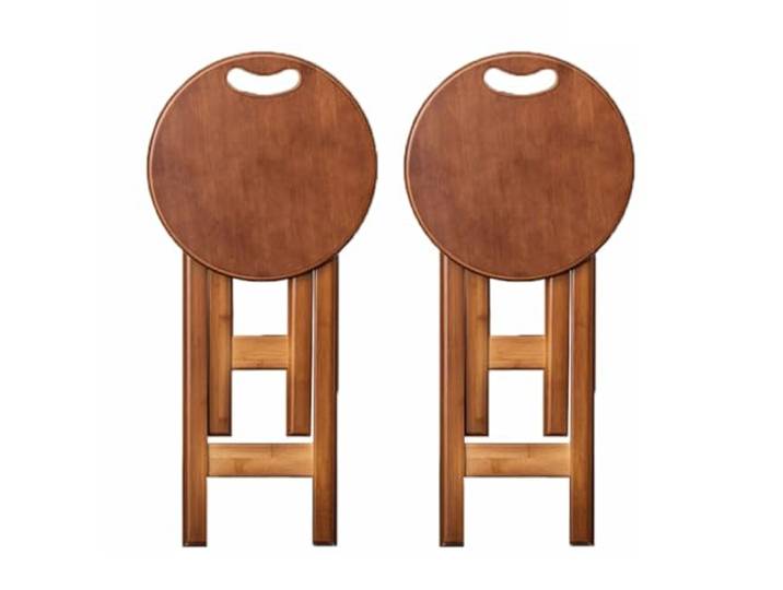 XCHtuerFY Klapphocker, Keine Montage erforderlich, platzsparend, for Küche, Bar, Café(Borwn X 2pcs,43cm)