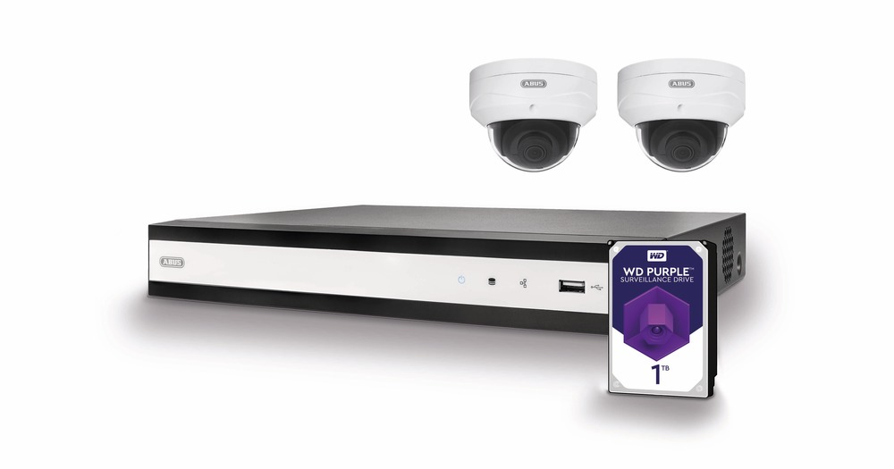 ABUS IP Videoüberwachung 4-Kanal PoE Komplettset TVVR36422D