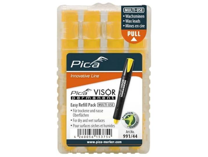 PICA 991/44 - Estuche de 4 minas VISOR permanente Amarillo