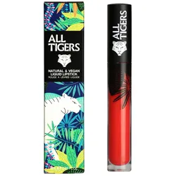 All Tigers, Lippenstift + Lipgloss, Liquid Lipstick matt vegan und natürlich (Koralle)