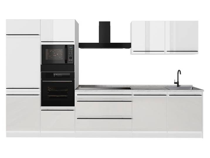 Cuisine Vicco R-Line Blanc Haute brillance/Blanc 340cm sans plan de travail\, Model 66596