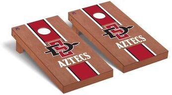 Skip's Garage San Diego State University SDSU Aztecs Rosewood Cornhole Board Set