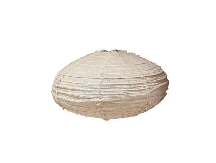 Suspension en lin ovale beige 80X50cm