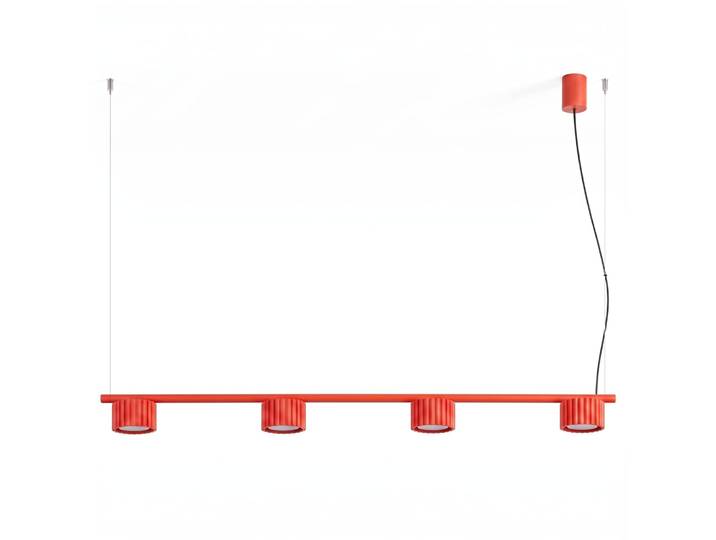 Lustres aluminium rouge h 208 cm