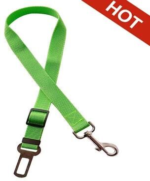 Useful Little Things Universal Adjustable Car Safety Seatbelt Tether For Dogs And Cats light Green