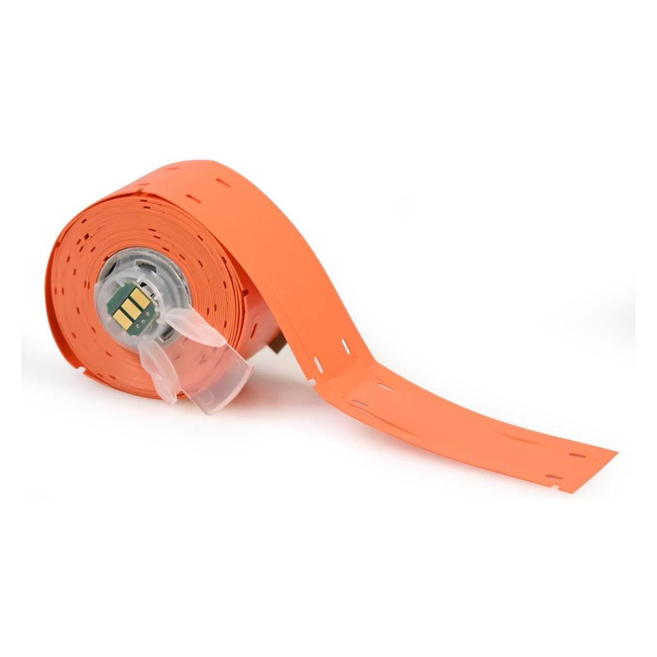 Brady M6-25x75-7643-OR, Trägerlose Kabelanhänger, Orange, 25 x 75 mm (50 Stück) (M6-25X75-7643-OR)