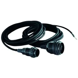 House Doctor Stoffkabel mit Fassung und Kupplung, Schwarz, E14, Max 40 W, 3 m Kabel, 220-240 V