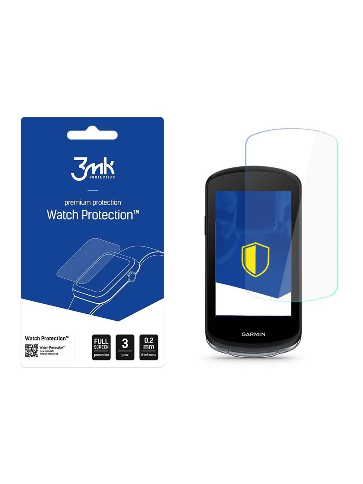 3mk Watch Protection hybrid glass v. FlexibleGlass Lite on Garmin Edge 1040