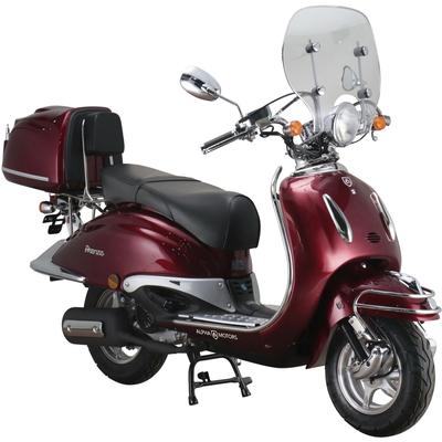 Motorroller ALPHA MOTORS "Firenze Limited", rot (weinrot, schwarz), Motorroller, 45 km/h, im Retro-Look, B:85cm H:108,5cm L:189cm