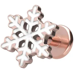 Titan Labret mit Innengewinde SCHNEEFLOCKE