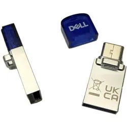 Dell 64GB 3.2 TYPE A/C COMBO FD (64 GB, USB-A, USB-C), USB Stick, Blau, Silber