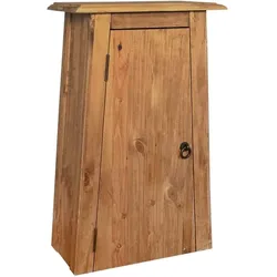 Helloshop26 - Badezimmer-Sideboard Schrank Konsolentisch Beistellmöbel massives recyceltes Kiefernholz 70 cm braun 4402225