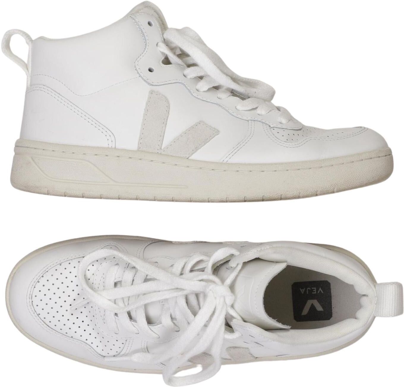 veja Damen Sneaker, Weiß, Gr. EU 38, Leder - Second Hand