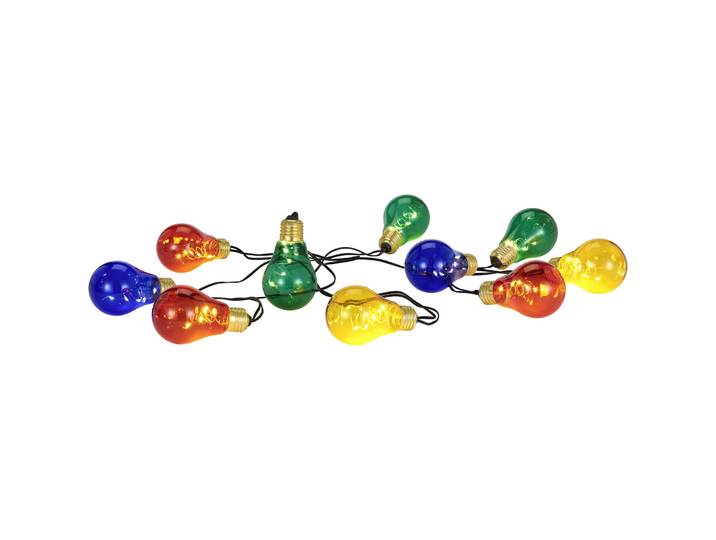 Star Trading Lichterkette Circus Kunststoff 10 LED, 360cm - Farbe: multicolor - LED - Lichtfarbe: Extra warmweiss - LED Energiesparlampen