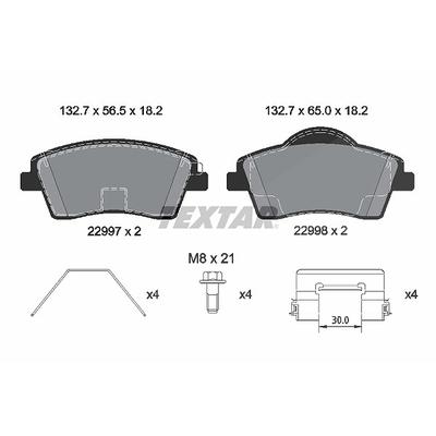 Textar Bremsbelagsatz, Scheibenbremse [Hersteller-Nr. 2299701] für Volvo