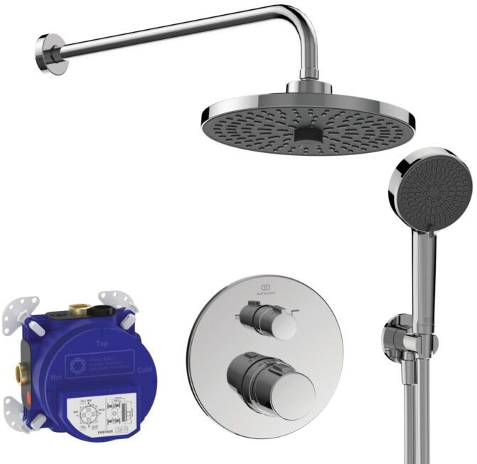 Ideal Standard T100 Armaturen Set A7671AA Unterputz-Brausethermostat, chrom