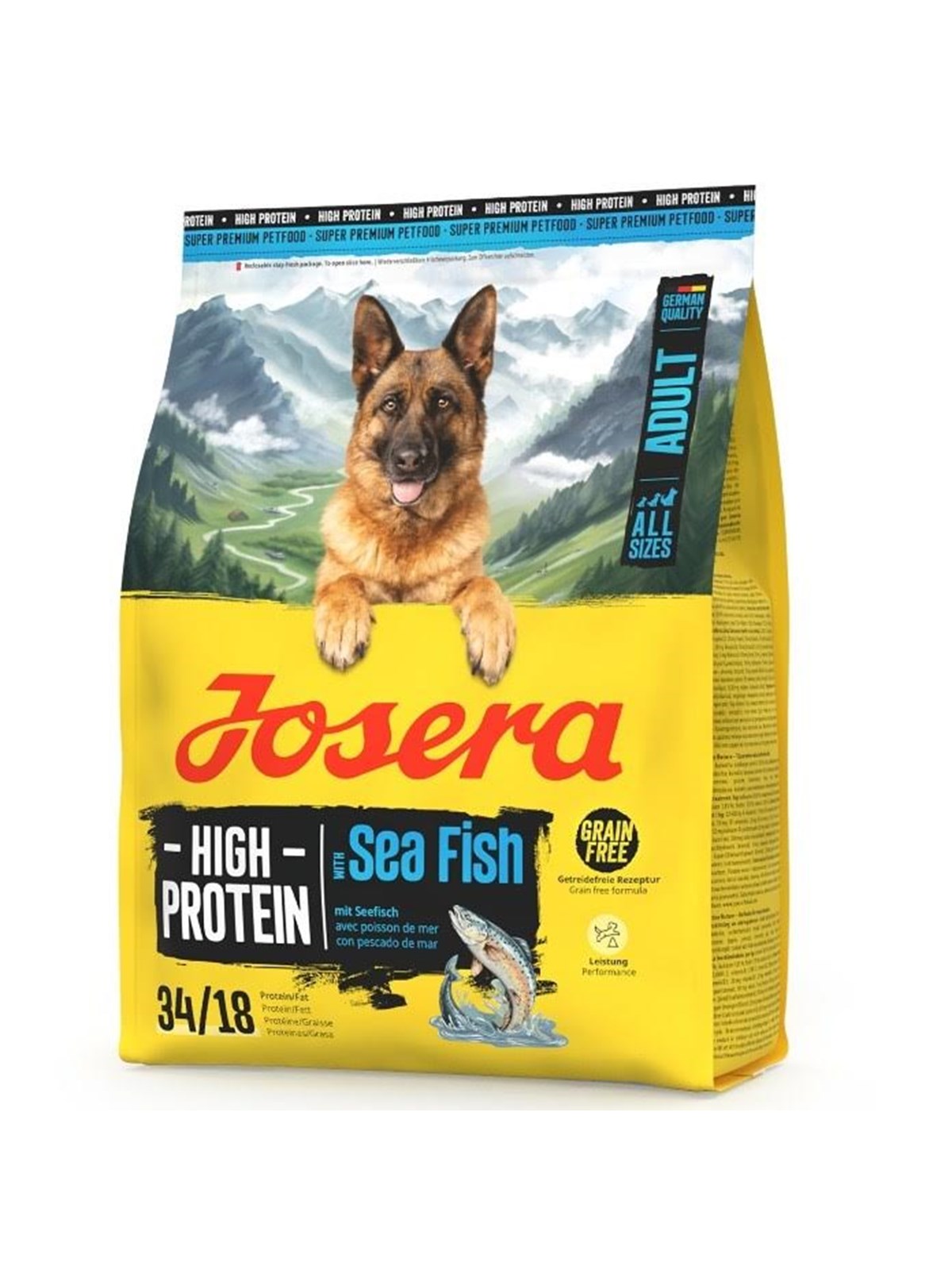 JOSERA High Protein Seefisch - Trockenfutter für Hunde - 3kg