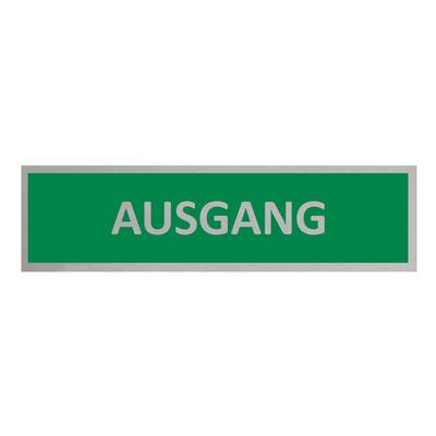 CombiCraft Aluminium Türschild Ausgang 165x45mm mit 3M-Tape zur Befestigung, einfache Kennzeichnung von Räumen und Bereichen