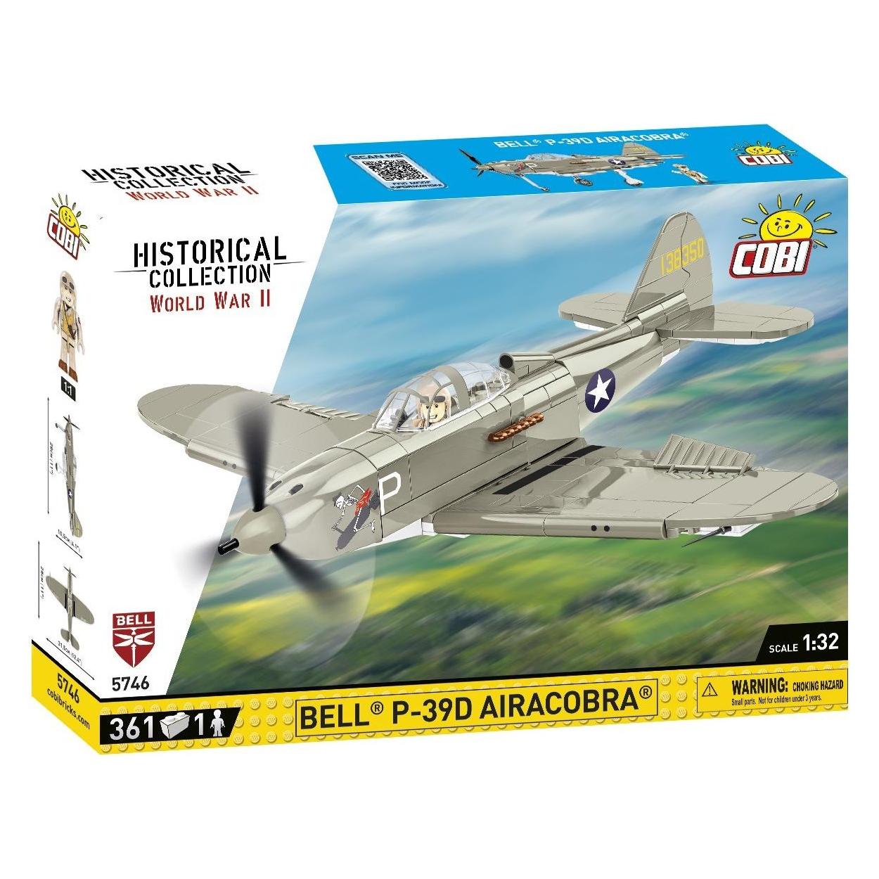 Cobi Historical Collection 5746 - Bell P-39D Airacobra SOVI, WWII, 361 Bauteile (COBI-5746)
