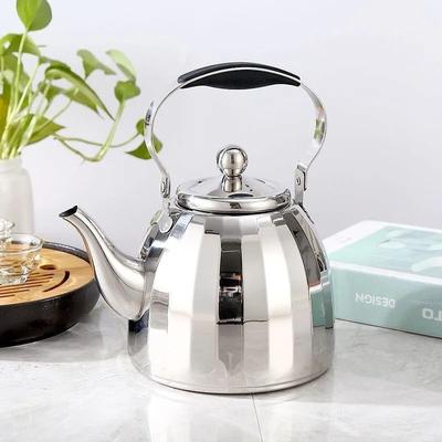 Uplifted Finds Stainless Steel Tea Pot With Filter 1L 1.5L 2L Large Capacity Flower Teapot silver 1.5 L
