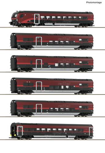 Roco 6210178 H0 6-tlg. Set 1: Railjet der neuen Generation der ÖBB Wagenset 1 der Österreichischen Bundesbahnen