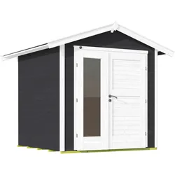Weka Gartenhaus 224 A inkl. moderner Design-Doppeltür - 21 mm anthrazit Gartenhaus 224 A Gr. 1 (205 x 209 cm) - 50 % Rabatt auf Dacheindeckung