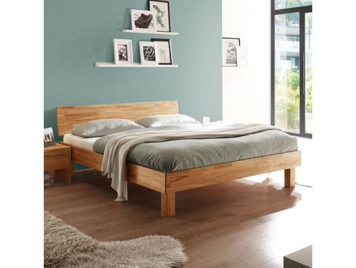 Bett Varion Kernbuche Massivholz 180x200cm modern